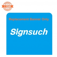 Replacement Straight 8FT Stretch Fabric Banner