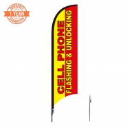 10' Cellphone Feather Flags S0815